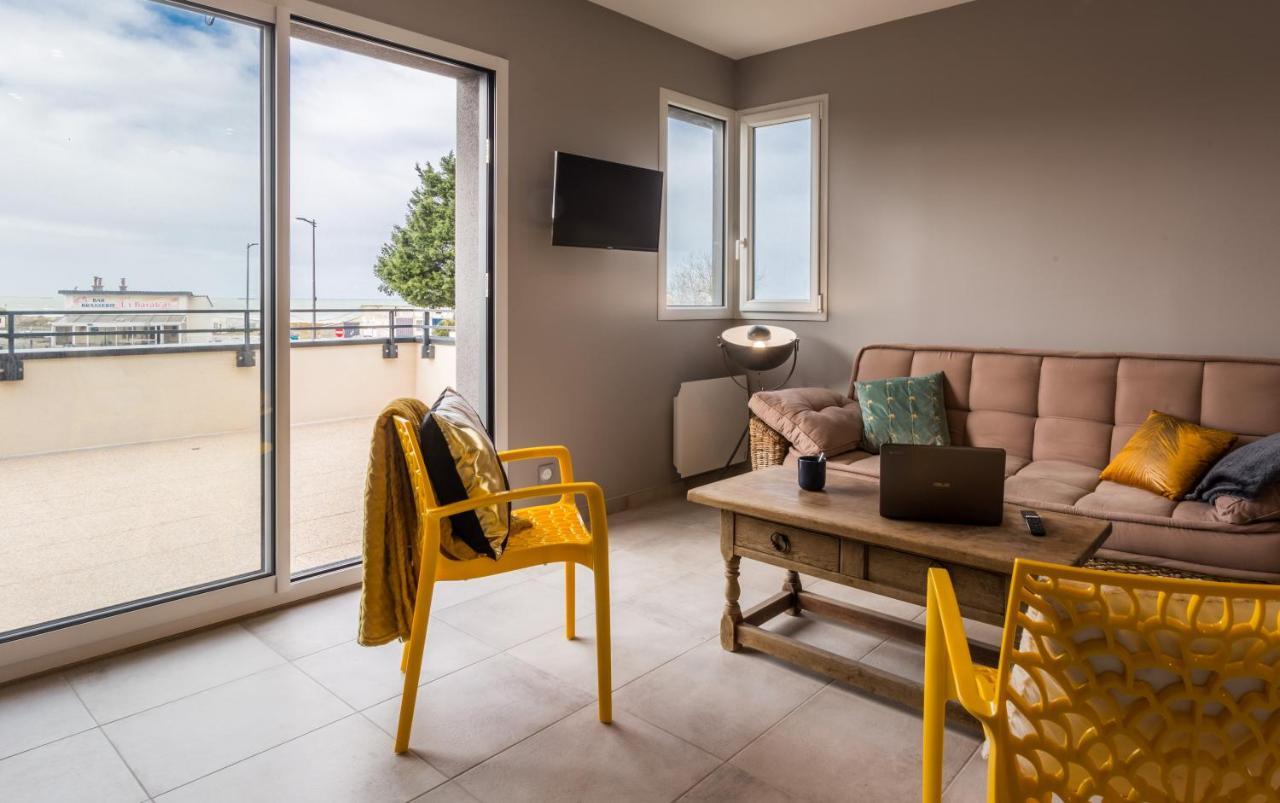 Tribord, Appt Avec Terrasse Et Vue Mer, Parking Saint-Come-de-Fresne ภายนอก รูปภาพ