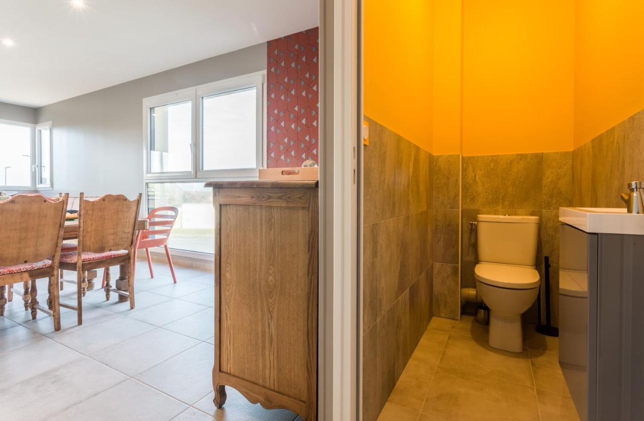 Tribord, Appt Avec Terrasse Et Vue Mer, Parking Saint-Come-de-Fresne ภายนอก รูปภาพ